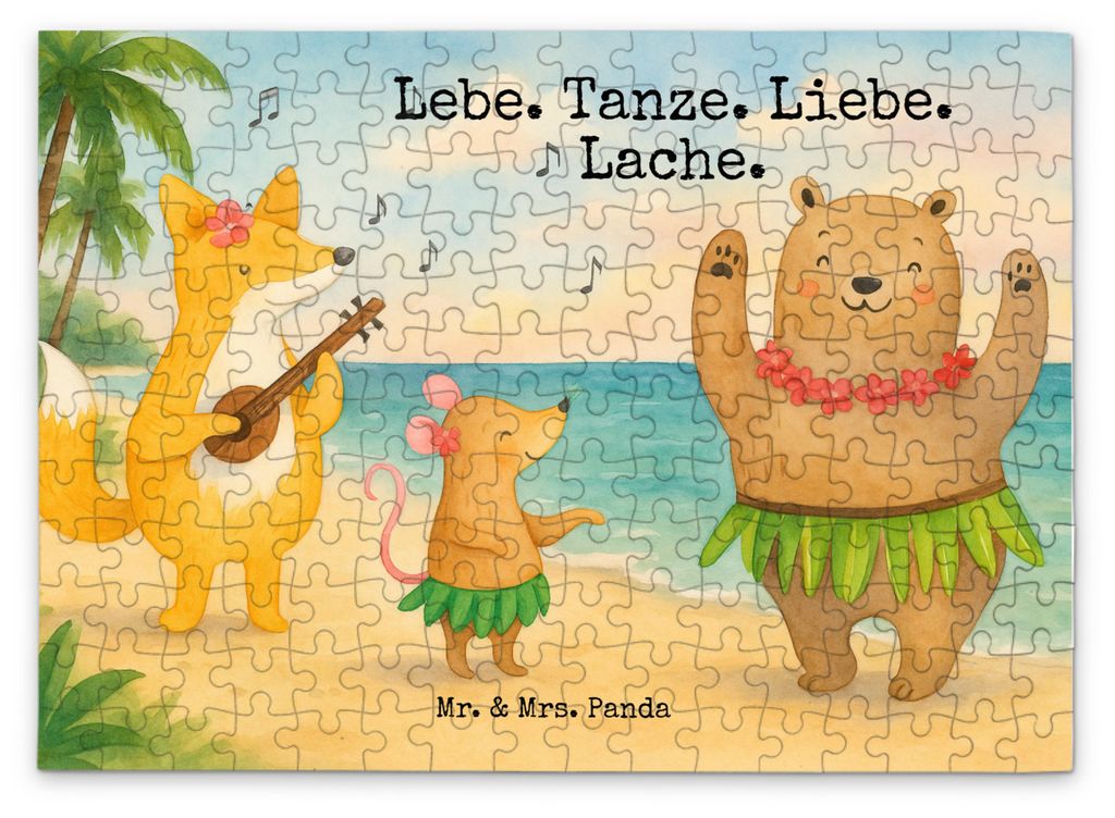 Mr. & Mrs. Panda Puzzle Waldtiere Aloha Design 192 Teile - Weiß - Geschenk, 500, Lachen, 300, Wald, Tiermotive, Hase, Legespiel, Tanzen, Bär, Ige...