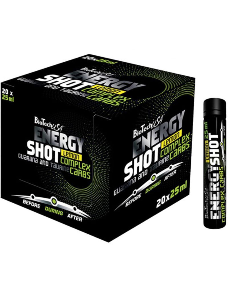 BioTech USA Energy Shot 20 x 25 ml Zitrone / Energy Drinks Produktbild 