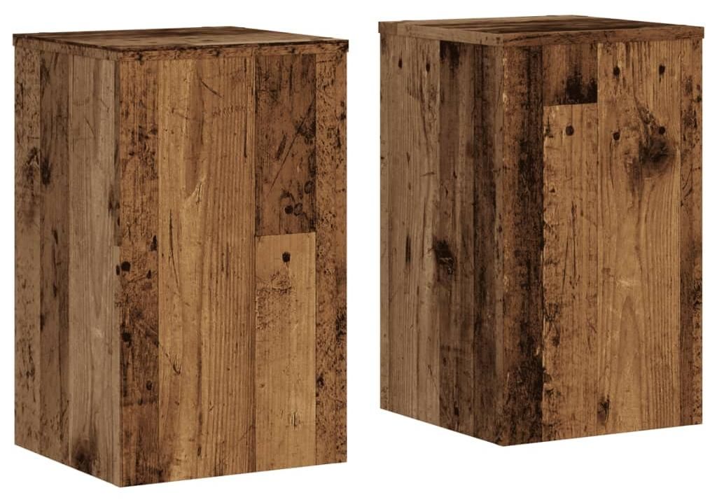 vidaXL Support pour plantes 2 pcs. Aspect vieux bois Image du produit 