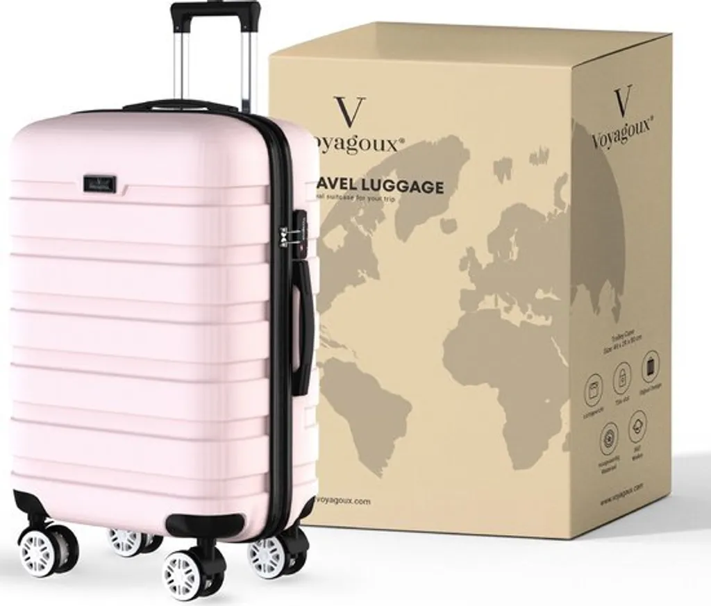Set Trolley Voyagoux REVELATION Rosa 2 Pezzi: Bagaglio a Mano e Stiva - 11