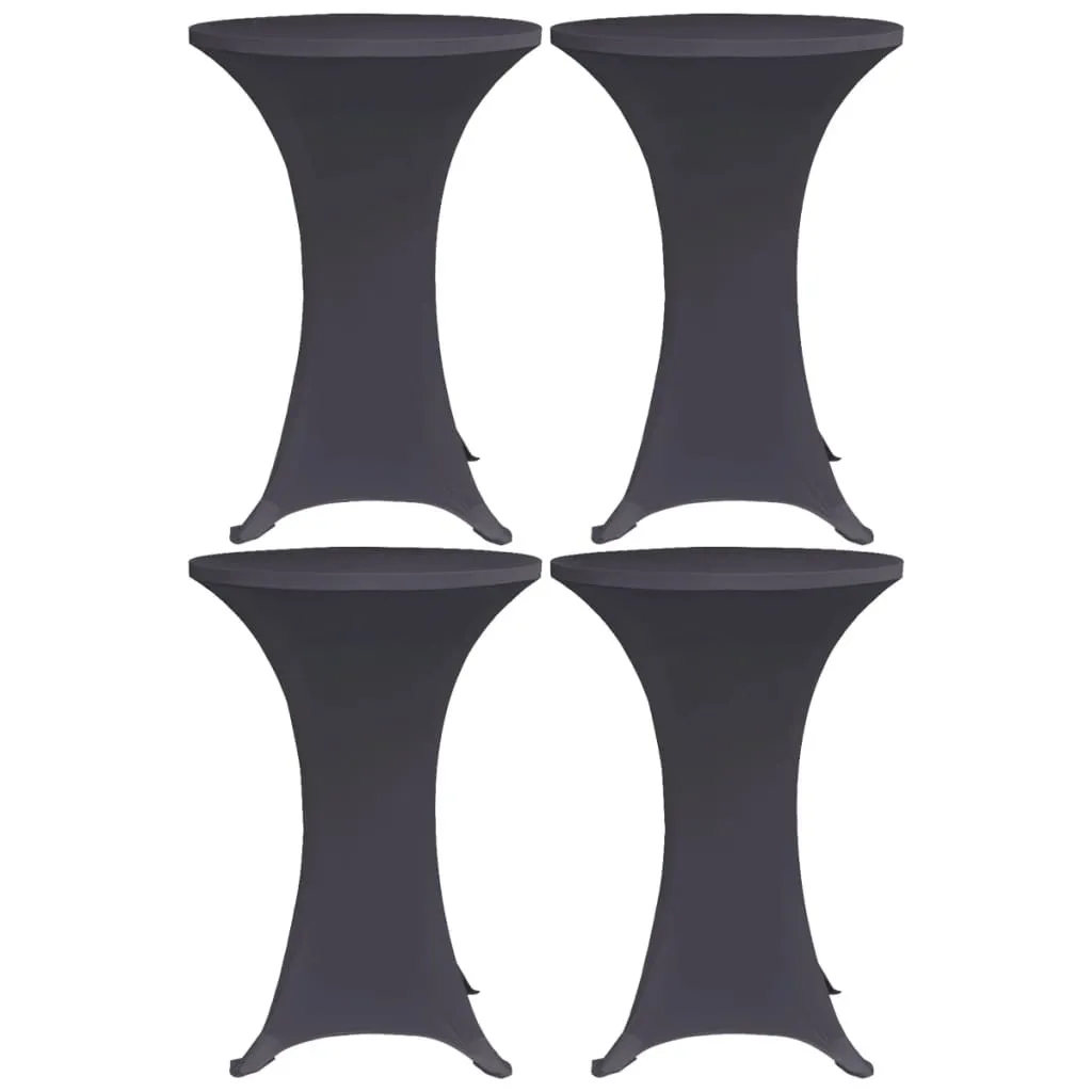 Fodere Elasticizzate per Tavoli Alti 70 cm - Set da 4 Antracite