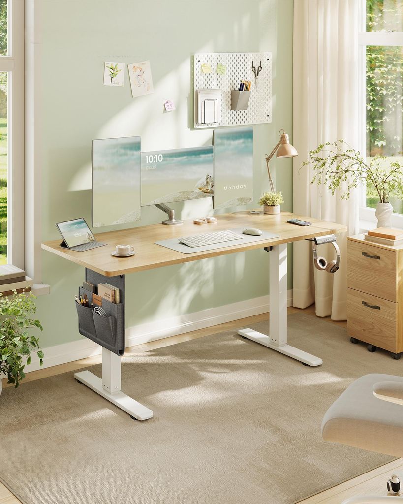 SONGMICS Höhenverstellbarer Schreibtisch, 140 cm, Produktbild 