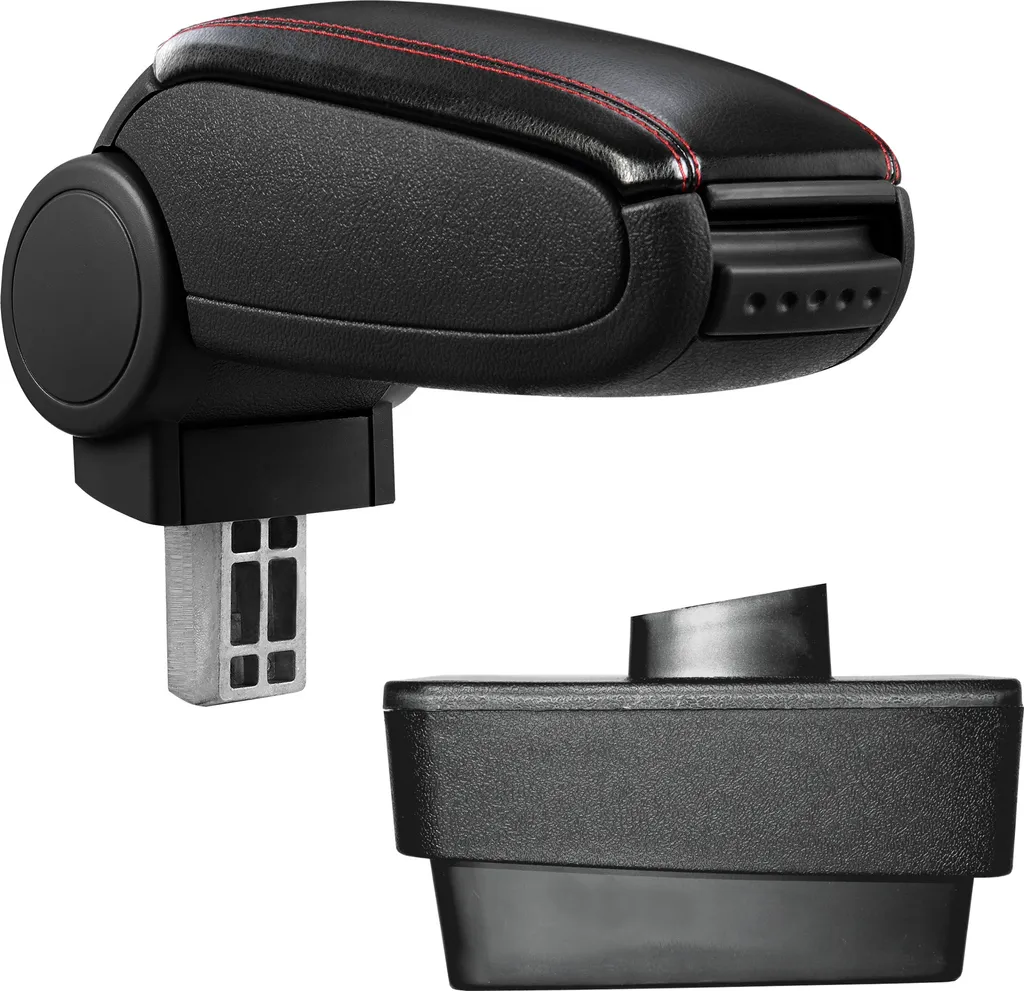 Bracciolo Sportivo Similpelle Nera e Rossa - Organizer Interno Auto