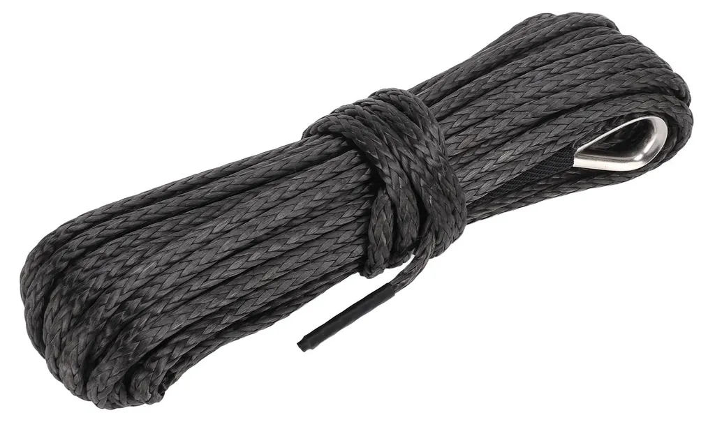 Corde de remorquage 15m pour treuil de SUV, Quad et UTV en nylon noir