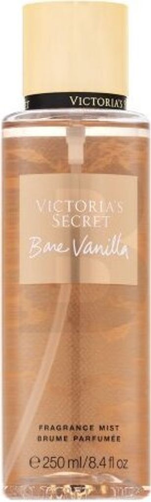 A bottle of Victoria's Secret Bare Vanilla fragrance mist.