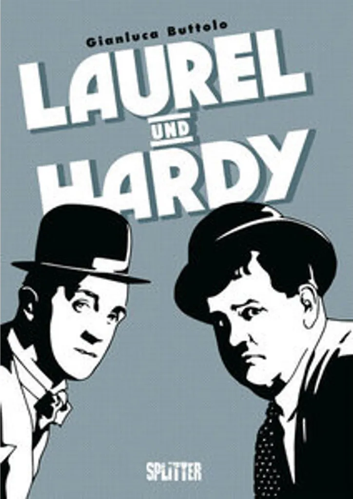 Figurine Laurel et Hardy en résine de collection hauteurs 25 cm Noir