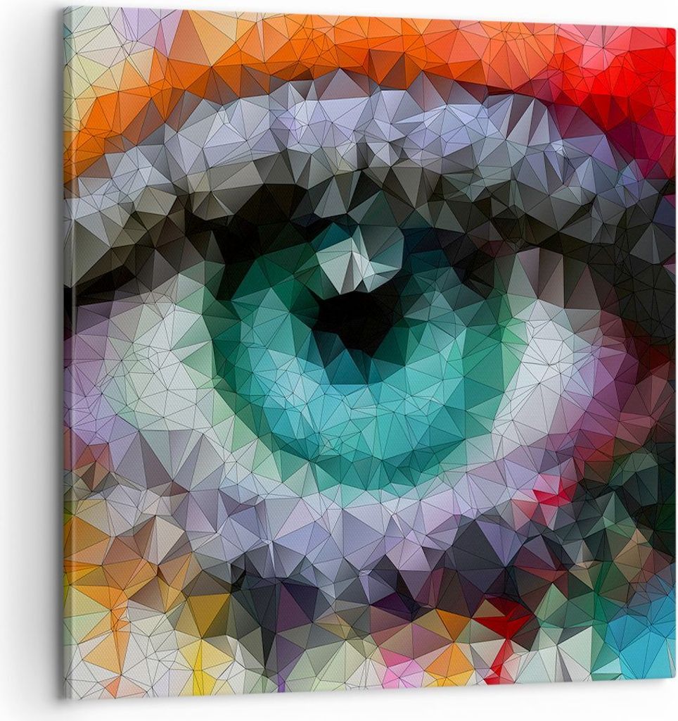 Bild auf Leinwand - Leinwandbild - elegant Diamant futuristic geometrisch - 60x60cm - Wand Bild - Wanddeko - Leinwanddruck - Bilder - Kunstdruck - ...