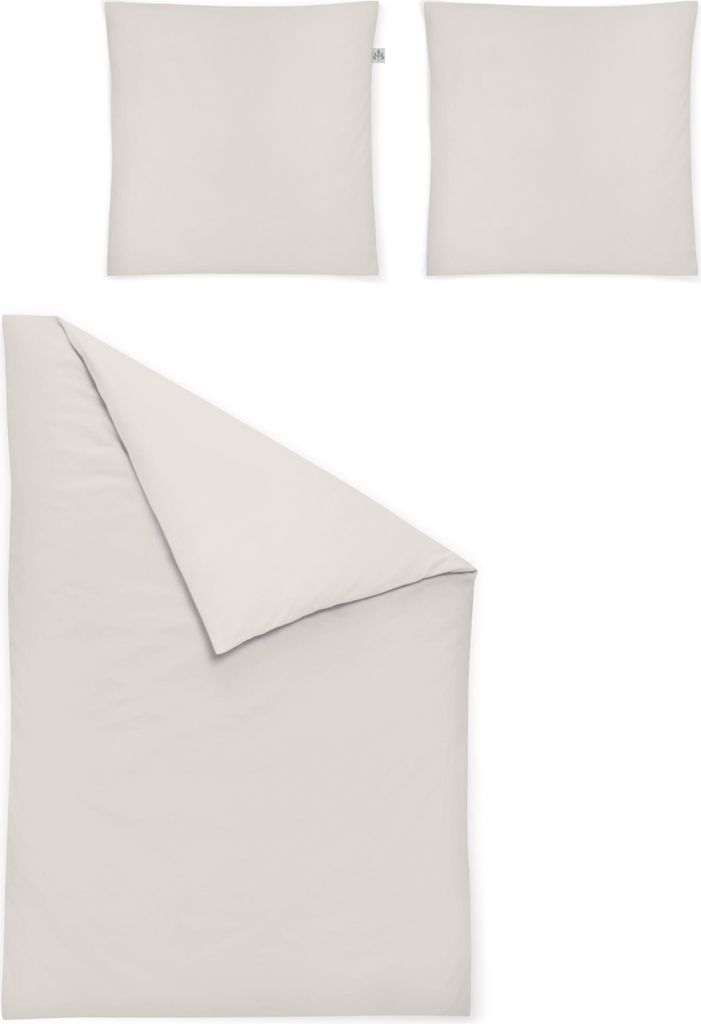 Irisette Fein-Biber Bettwäsche-Garnitur Lago-8450 Größe 135x200+80x80 cm Farbe u.ecru-85