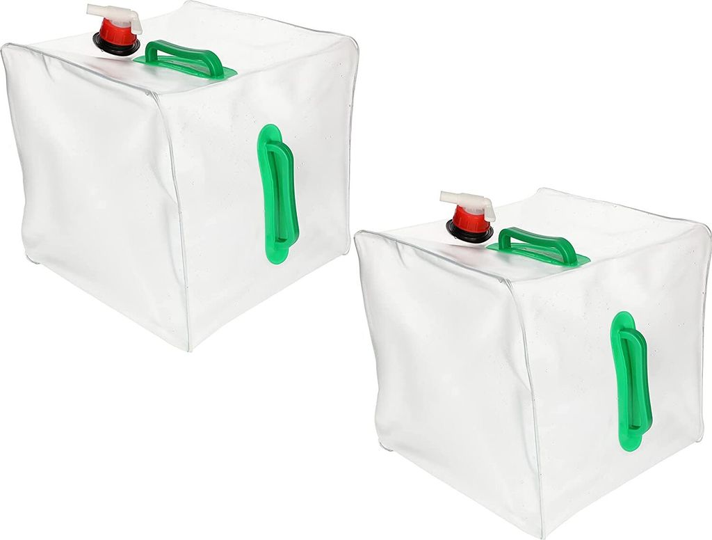 KOTARBAU 2er Set Faltbarer Wasserkanister mit Tragegriff und Ausgießhahn 20 L