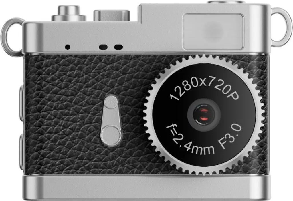 INF Mini Videocamera Vlog Portatile: Video HD 1080P, Schermo IPS 0.96", Luce LED Nero