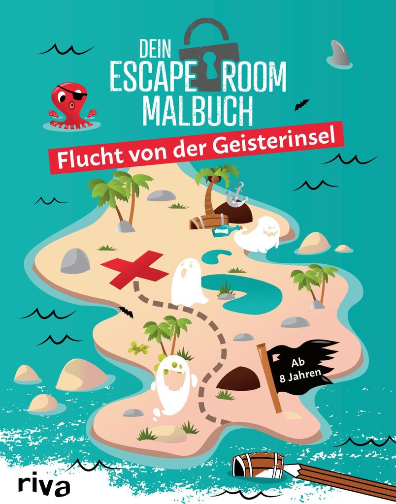 Dein Escape-Room-Malbuch - Flucht von der Geisterinsel Produktbild 
