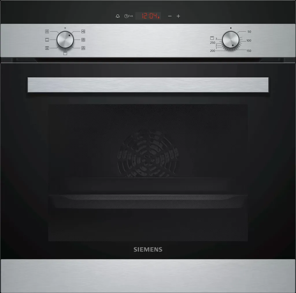 Siemens HB113FBS1 iQ100 Einbau-Backofen, 60 x 60 cm, Schwarz, Edelstahl, Schnellaufheizung