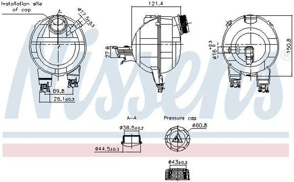 Vase de compensation liquide de refroidissement pour Opel Grandland X A18