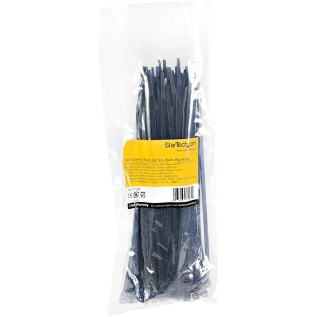 Fascette Cablaggio Riutilizzabili StarTech.com 25cm | Nylon UL94V-2 Nero - 6