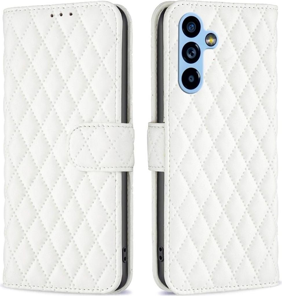 Samsung Galaxy A54 Hülle - BINFEN Rhombus Klapphülle - Weiß Produktbild 