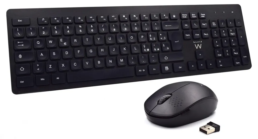 Pack Clavier et Souris Filaire Ewent EW3255 pour Ordinateur de Bureau