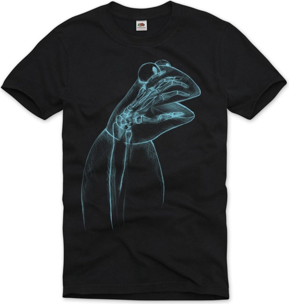 style3 Kermit X-Ray T-Shirt Herren frosch piggy muss fun ernie bert monster