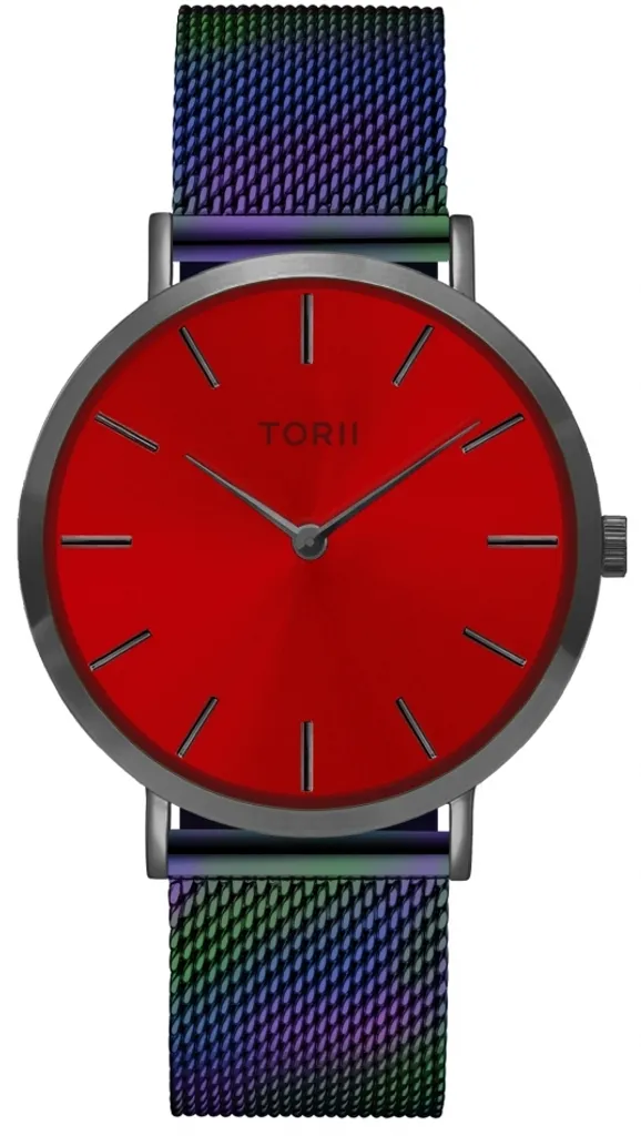 Montre mixte rouge pour le travail et loisirs TORII A38MM.TA - Style urbain