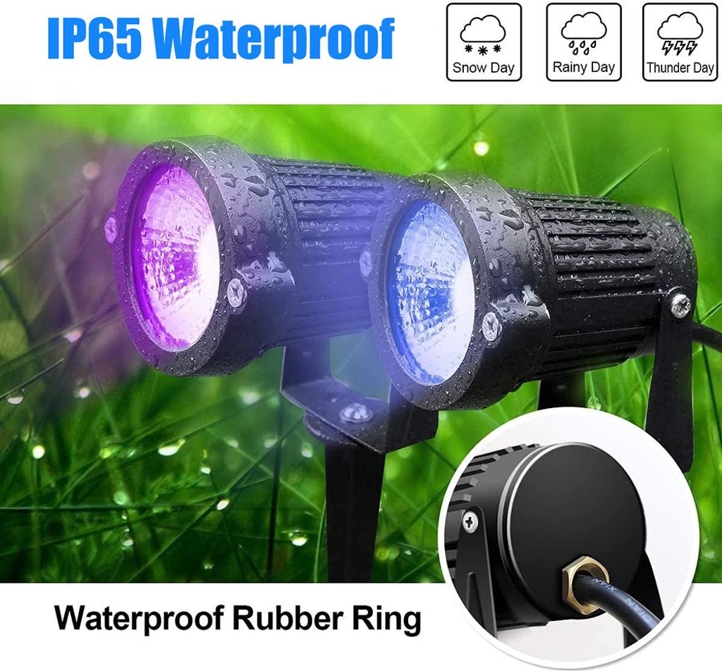 2 Stück 6W Garten LED Strahler RGB Warmweiß Außen Produktbild 4
