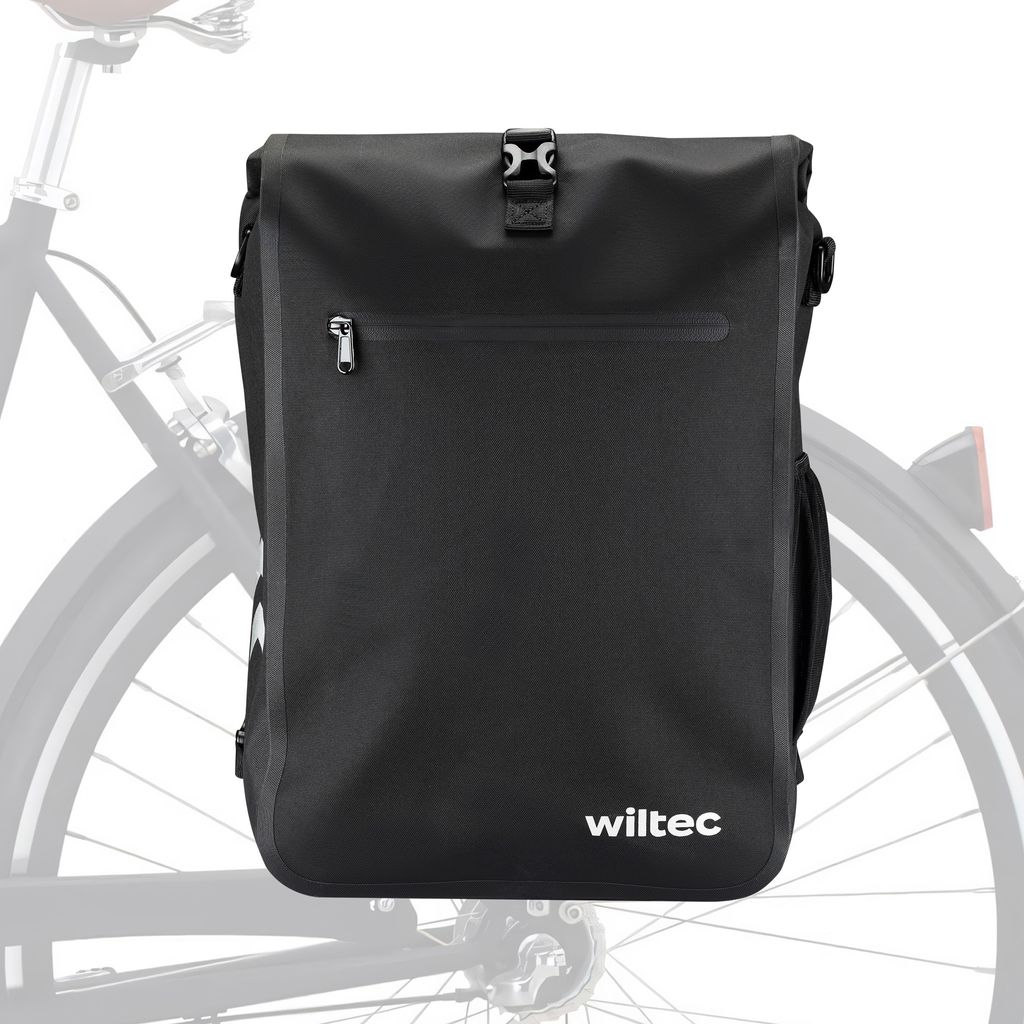 Wiltec taška na nosič na bicykel čierna, batoh na bicykel s Obrázok produktu 