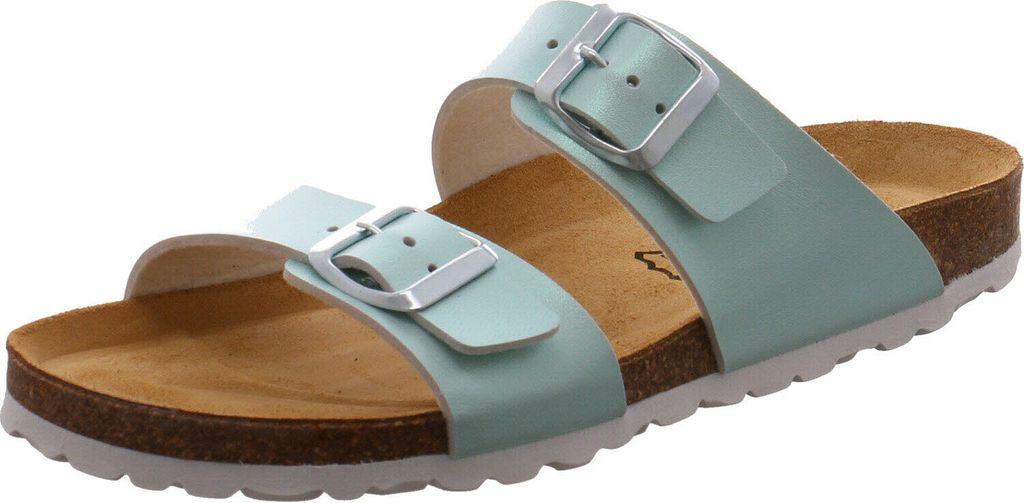 BIO Life Damen Pantolette weiß silber