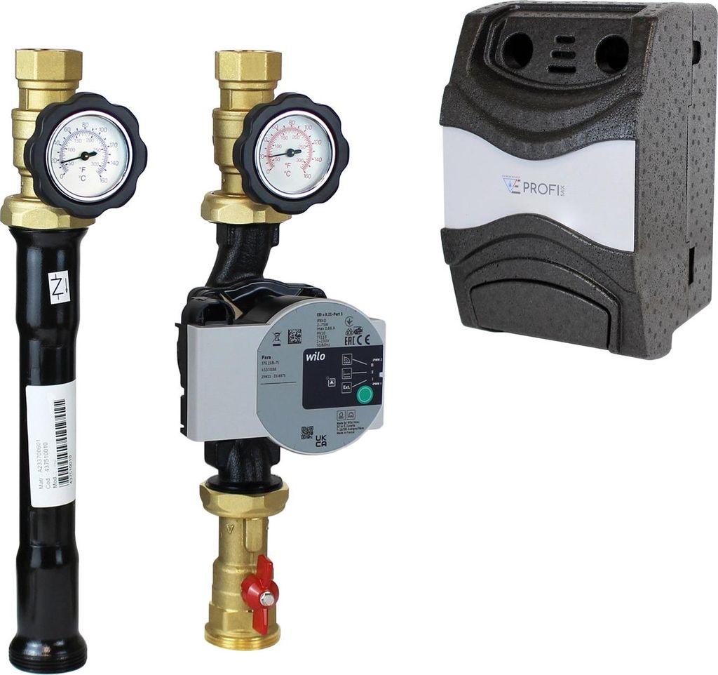 ProfiMix Heizkreispumpengruppe direkt, mit Wilo Para 25/6 Hocheffizienzpumpe