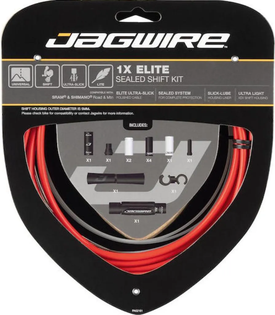 Kit de Câbles Jagwire Elite Sealed 1x Route et VTT Rouge PCK403 - 73 chars