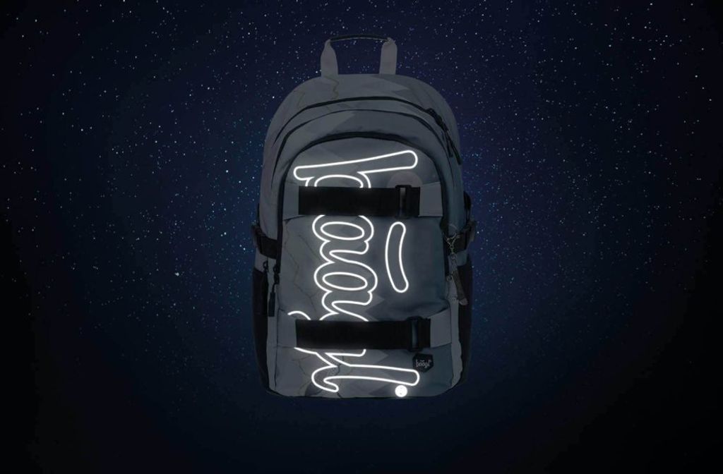 Baagl Schulrucksack für Mädchen Teenager - Skateboard Produktbild 11