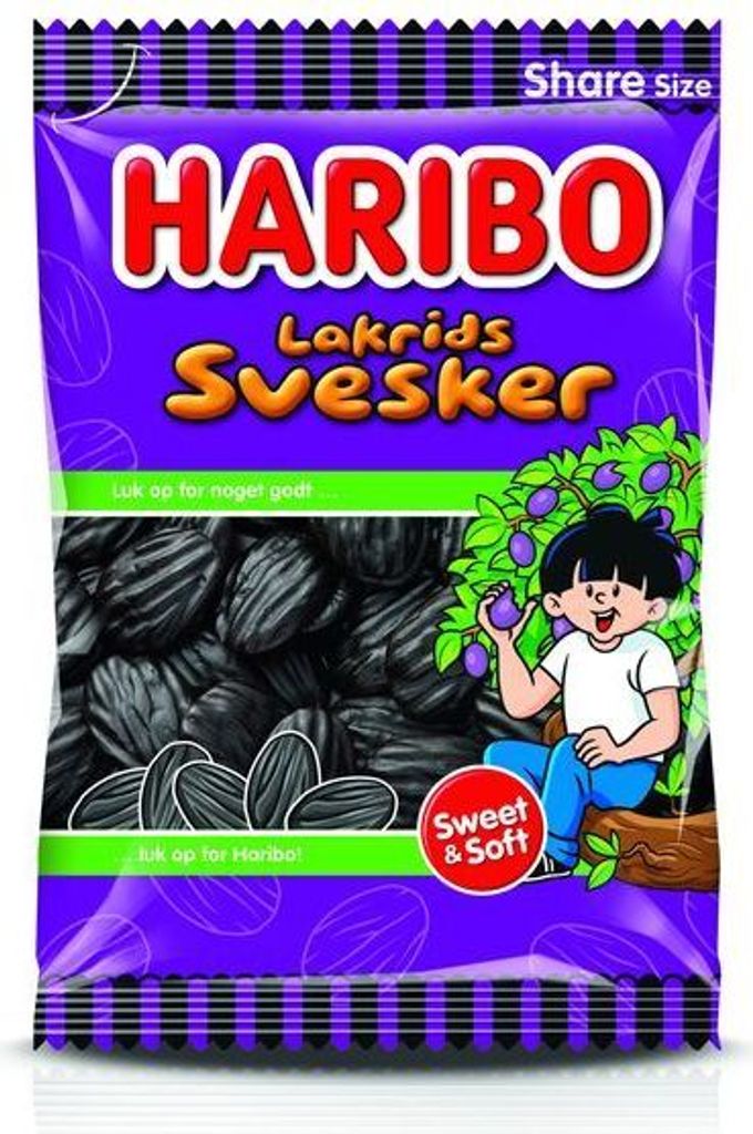 Haribo Lakrids Svesker Lakritz-Pflaumen Fruchtgummi 375g Produktbild 