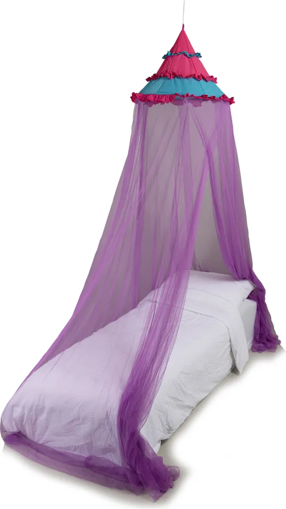 Stop aux piqûres : Moustiquaire magique Violette 10m pour lit une personne