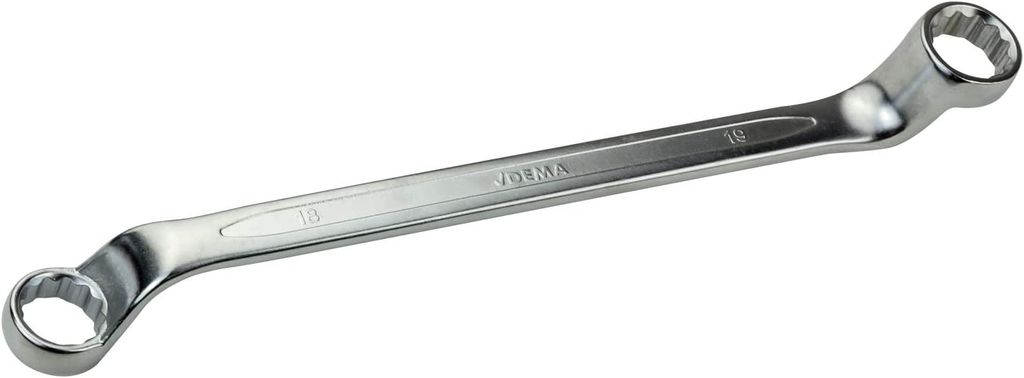 DEMA Doppel-Ringschlüssel tief gekröpft 75° 18x19 mm