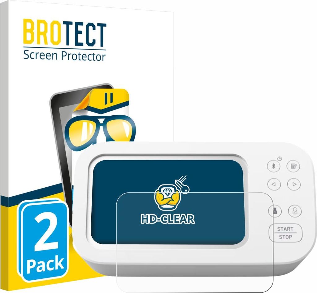 2x Für Omron X7 Smart AFib HEM-7380T1-EOSL Schutzfolie BROTECT Displayschutz Display Schutz Folie Klar Transparent