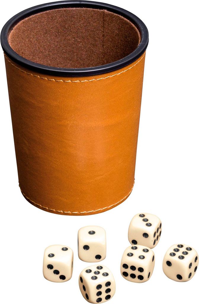 Philos Würfelbecher mit 6 Würfeln Produktbild 