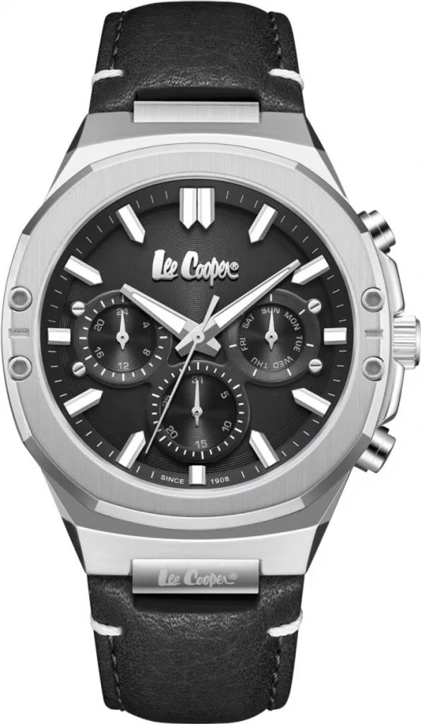 Montre Noire Homme Lee Cooper LC07992.351 - Robuste et Anti-Rayures