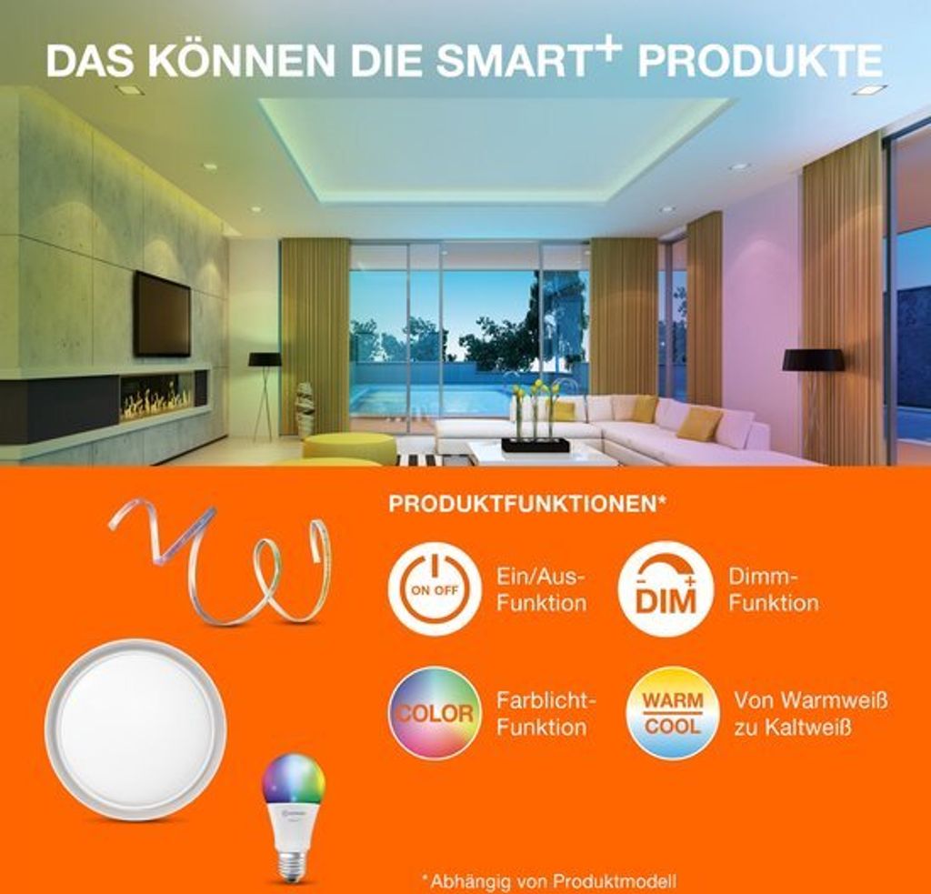 Ledvance LED Smart+ Tropfen 5W = 40W E14 matt 470lm Tunable Produktbild 14