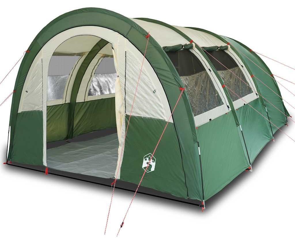 vidaXL Tenda a tunnel 4 persone Verde Impermeabile Immagine del prodotto 
