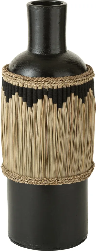 Vase Terre Cuite Noir Stable et Durable pour Déco Intérieure Naturelle