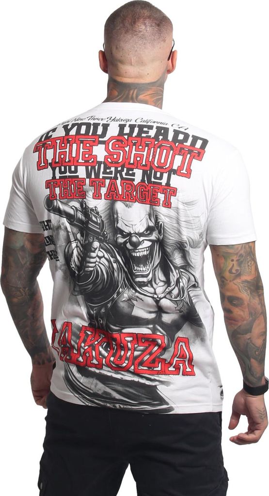Yakuza Herren Target Regular T-Shirt, Weiß, 5XL