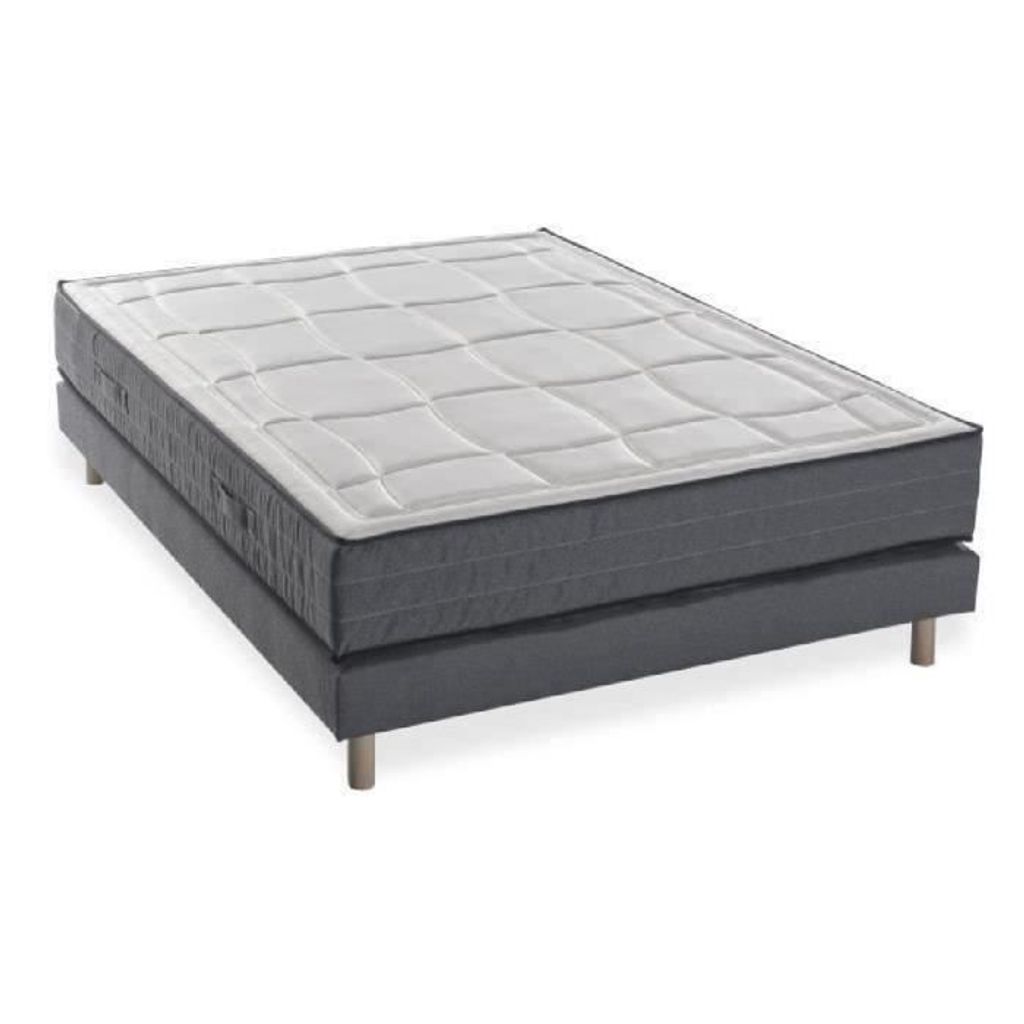 Boxspring + feste Memoryschaum-Matratze 5 Zonen 160 x 200 x 28 cm