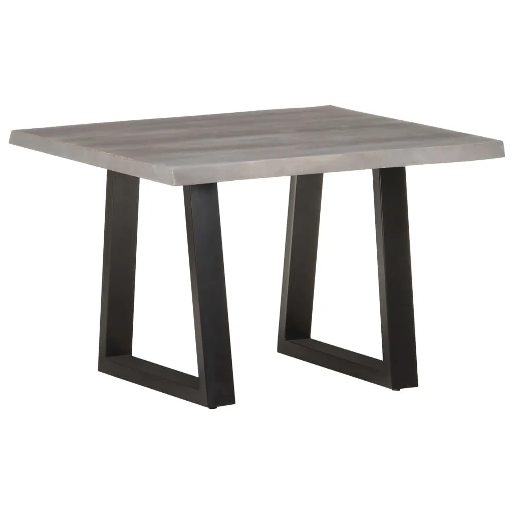 Tavolino Bordo Naturale 60x60 cm Acacia Massiccia - Design Industriale