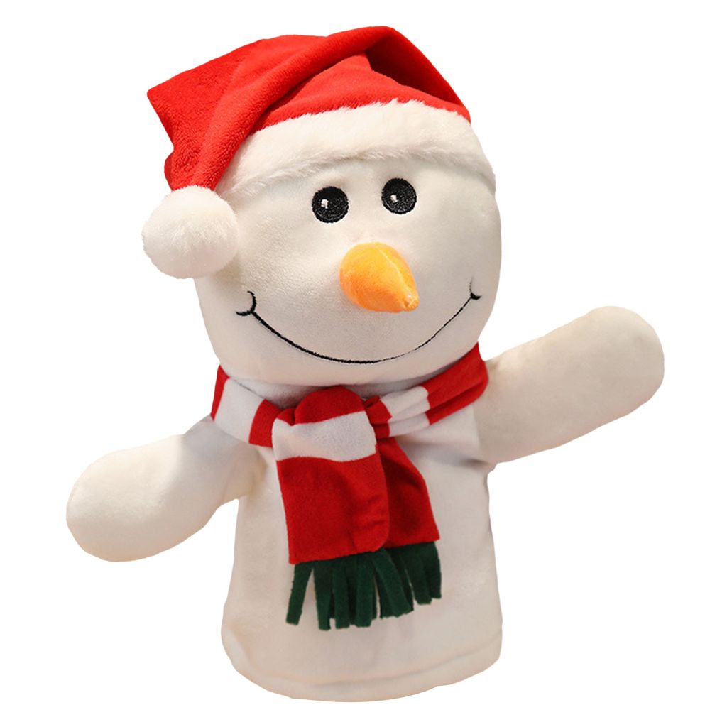 Weihnachtshandpuppenweiche Füllung Hand Flexibilität bequem zu berühren Party bevorzugt Eltern-Kind-Mini-Handpuppen-Requisiten für Festival-Sch...