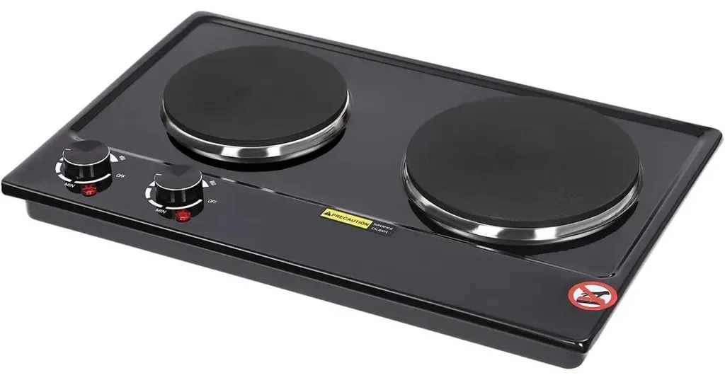 Réchaud de cuisson électrique 2 feux vitrocéramique 2500W pour cuisine - 4