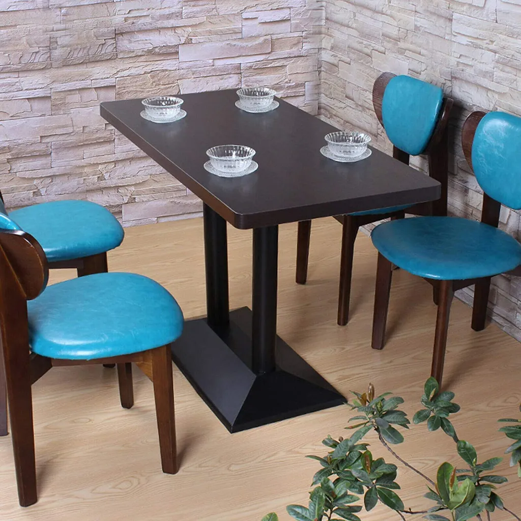 Pied de table en métal noir 72cm résistant - Structure moderne et stable