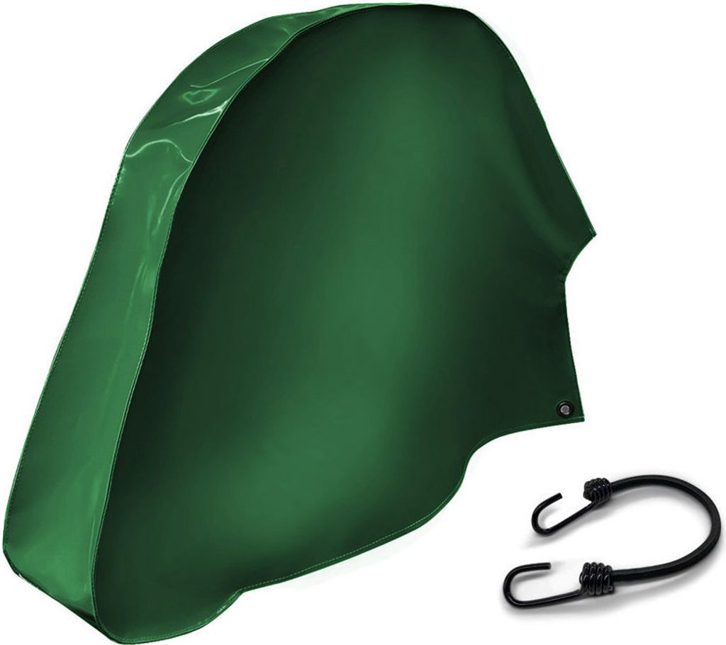 Deichselhaube aus Premium LKW PVC Plane, 680g/m², (Grün RAL6005, 75x60x10cm für gebremste Deichseln), Universal Deichselschutz, Deichelabdeckung