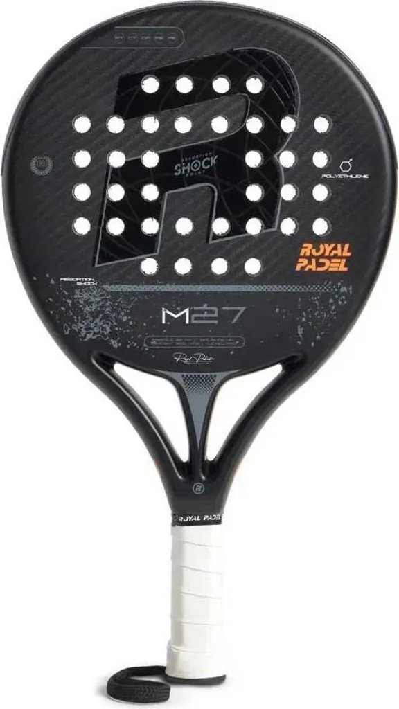 Royal Padel M27 Poly 2026 Raquette de Padel Anti-Vibrations Carbone Argent