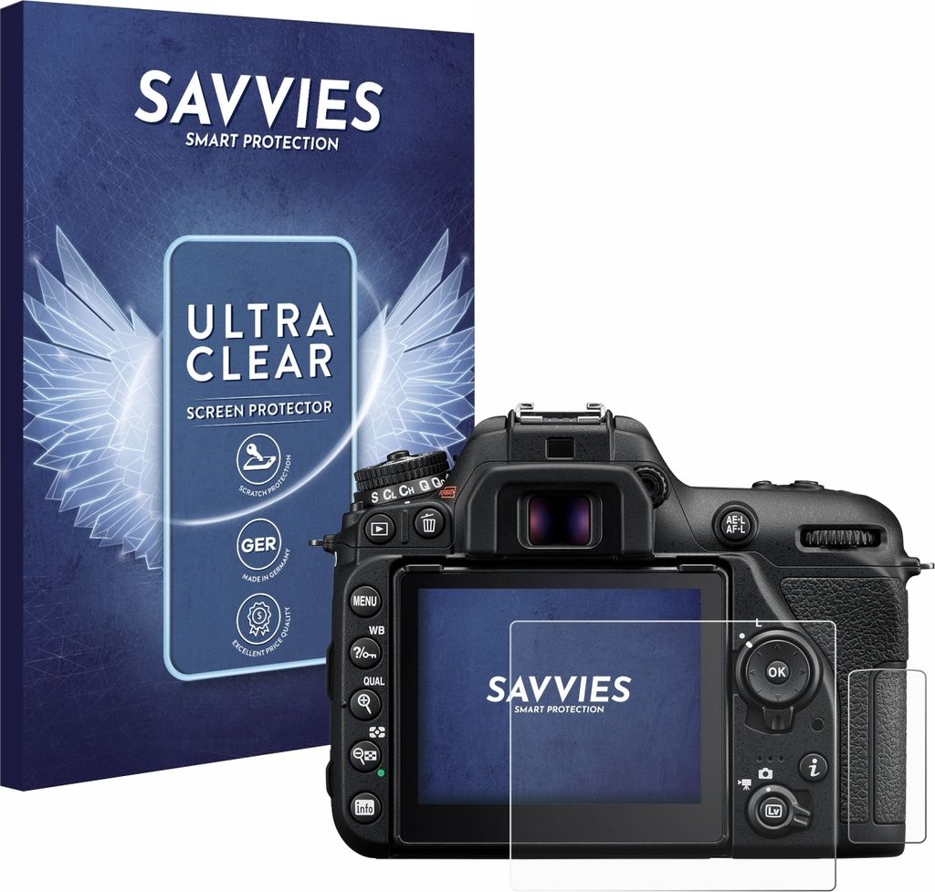 18x Für Nikon D7500 Schutzfolie Savvies Displayschutz Display Schutz Folie Klar Transparent