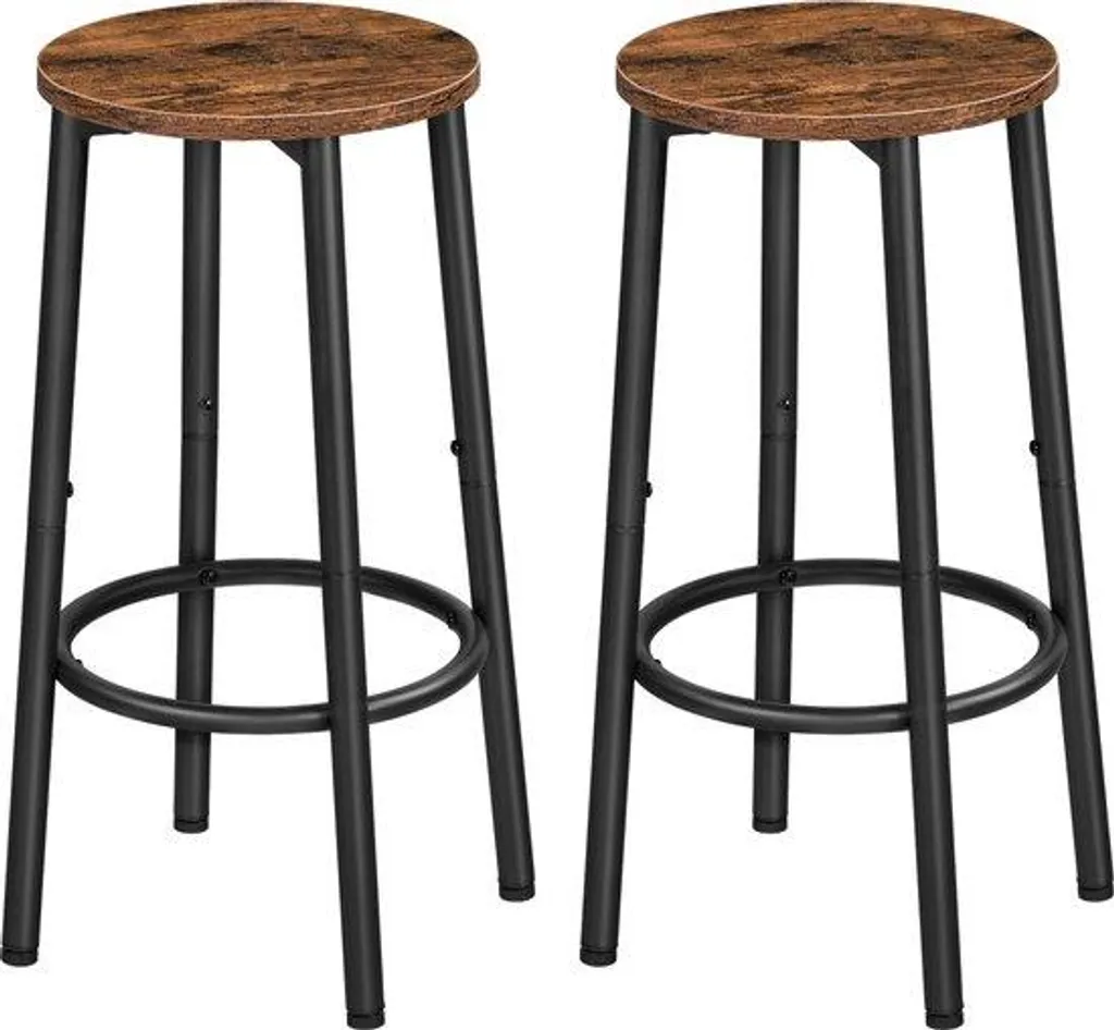 Tabouret industriel marron robuste et empilable pour gain de place
