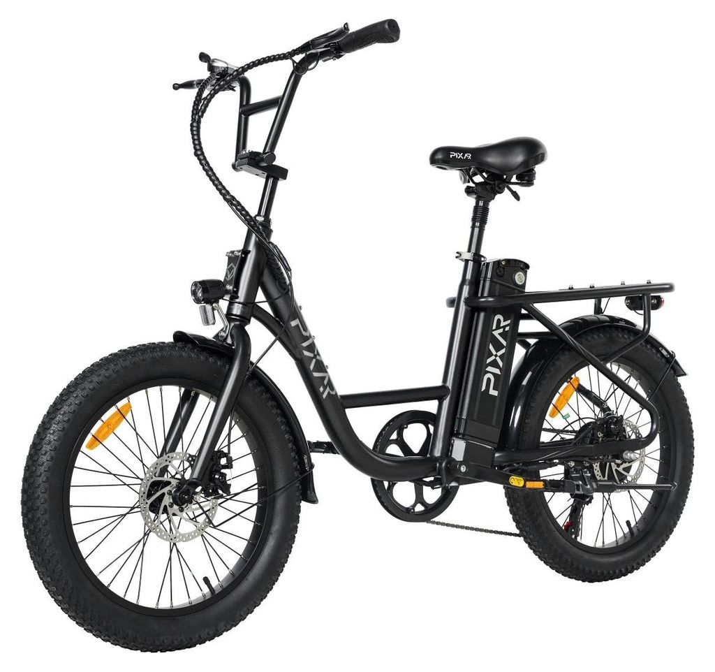 Pixar FUN1 36V 10.4Ah E-Bike 20x3 Fatbike Schwarz