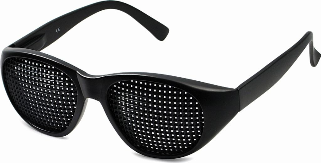 Rasterbrille 415-JGP, schwarzer Rahmen - quadratischer Raster