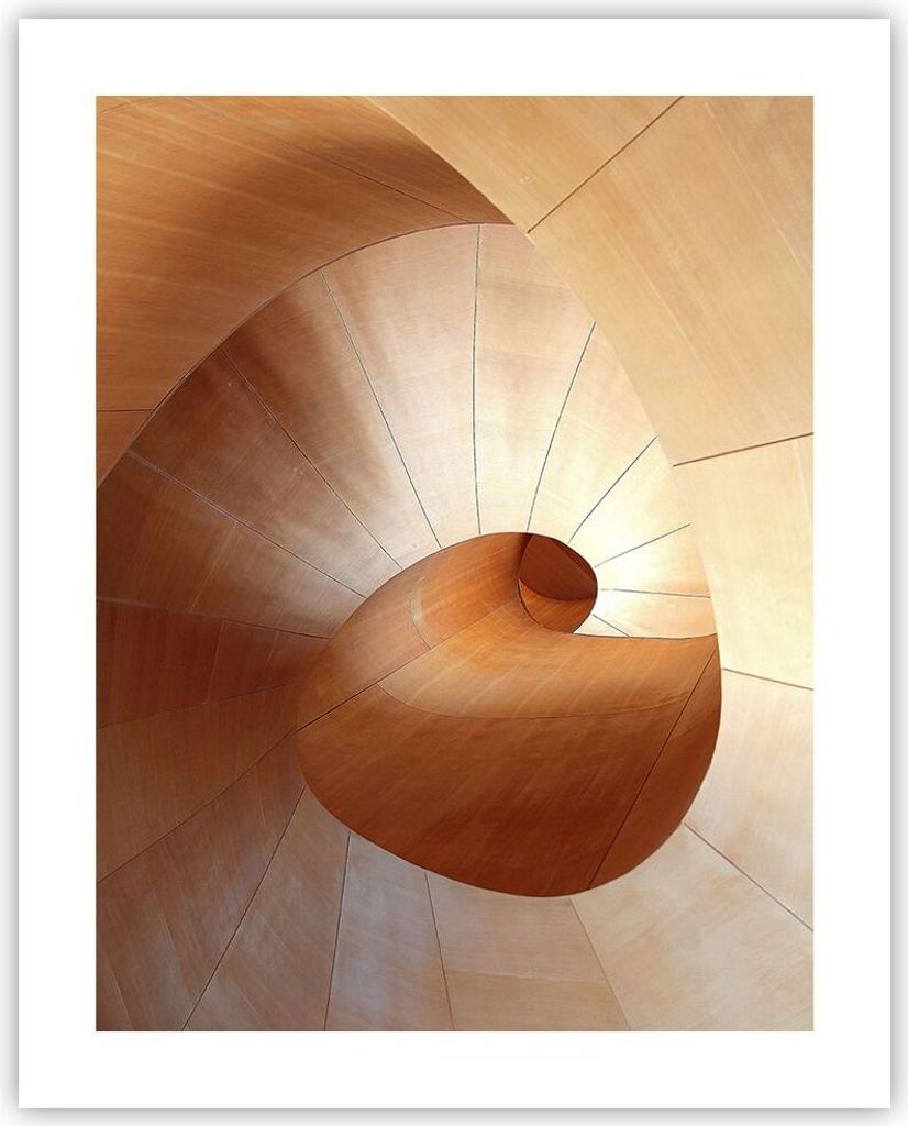 Poster - Poster ohne Rahmen - Dreidimensional Spirale Braun - 40x50 cm - Wand Bild - Wanddeko - Wandbilder - Kunstposter - Wandposter - Bilder - Ku...